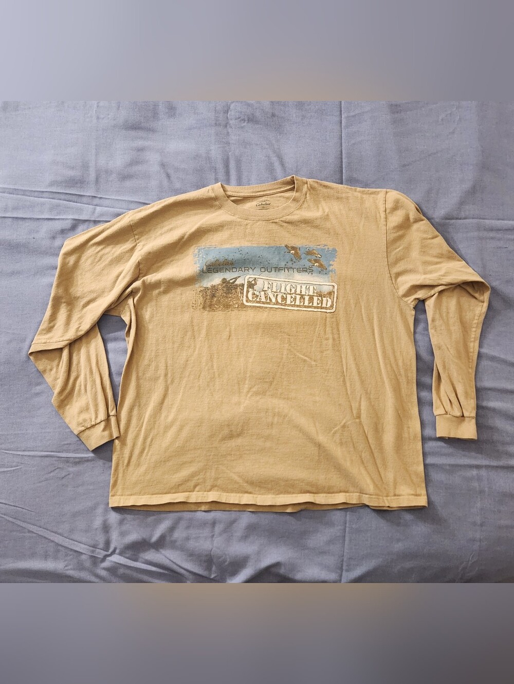 Cabela's Men's Long Sleeve Graphic Tee - Tan